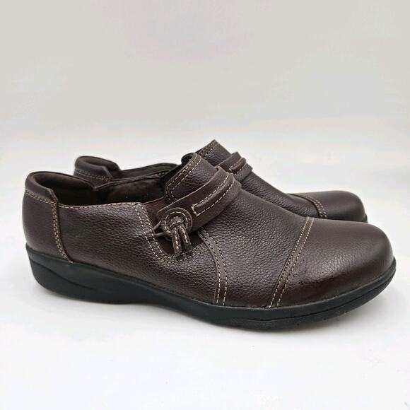 Clarks Collection Womens 8.5 Shoes Cheyn Madi Loafers Casual 15807 Brown Leather - Picture 8 of 14
